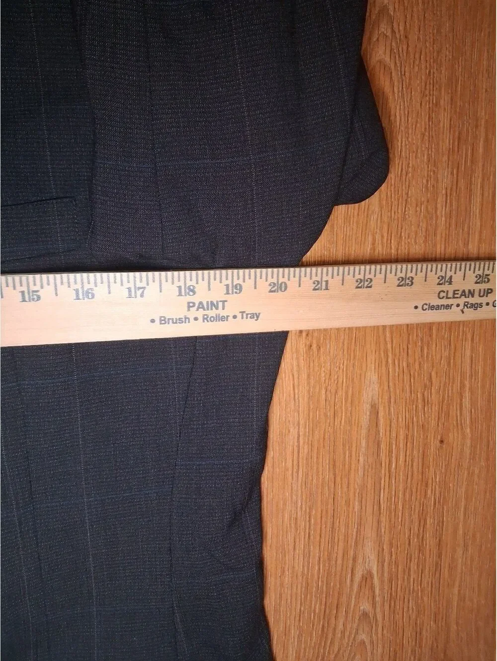 Hart Schaffner Marx 2 PC Suit 40L 30x32 Gray Virgin Wool